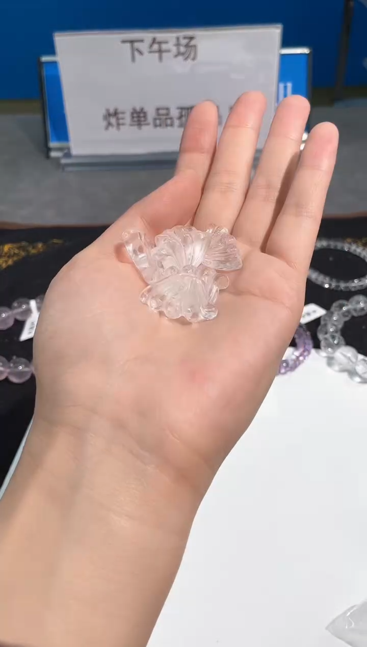 发晶手链未镶嵌145号白水蝴蝶配件款