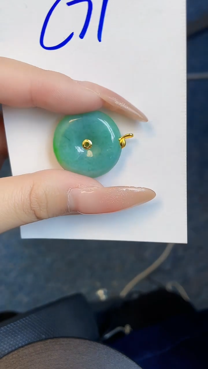 【闪购商品】翡翠颈饰18K金镶嵌00000000