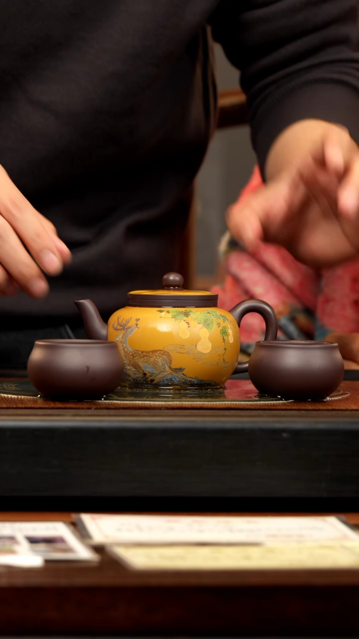 【闪购商品】紫砂茶壶ZCP 黑墩头 平盖莲子 230cc