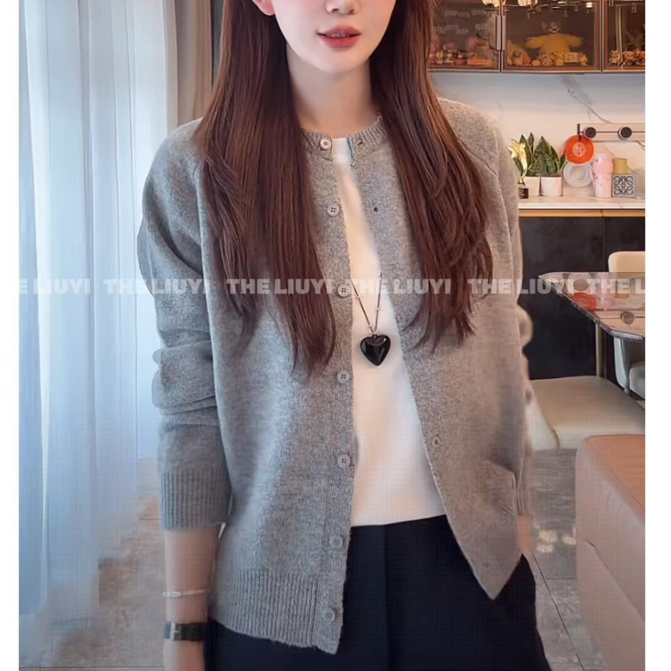 70149大码女装2025秋季新款宽松显瘦百搭胖m圆领开衫针织上衣外套