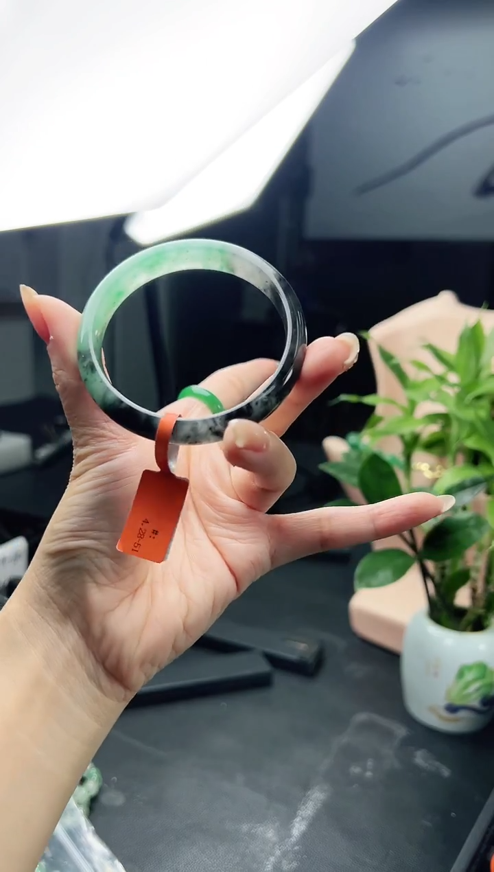 石英质玉手镯未镶嵌非洲翠手镯56正圈