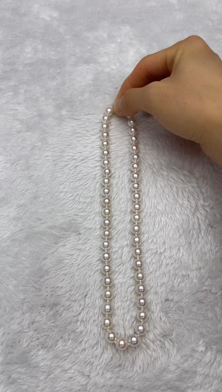 项链银S925镶嵌海水珍珠AK8.5-9mm