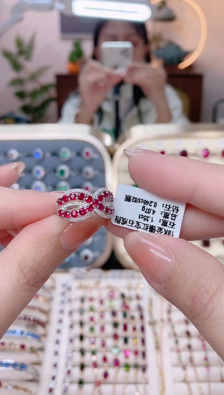 【闪购商品】红宝石18K金戒指18K金镶嵌1