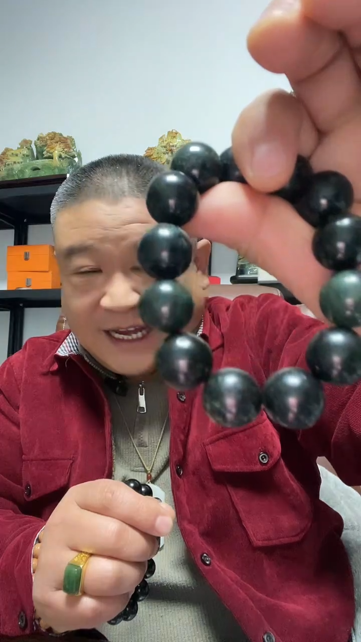 未镶嵌蛇纹石玉手串卡18mm单圈手串