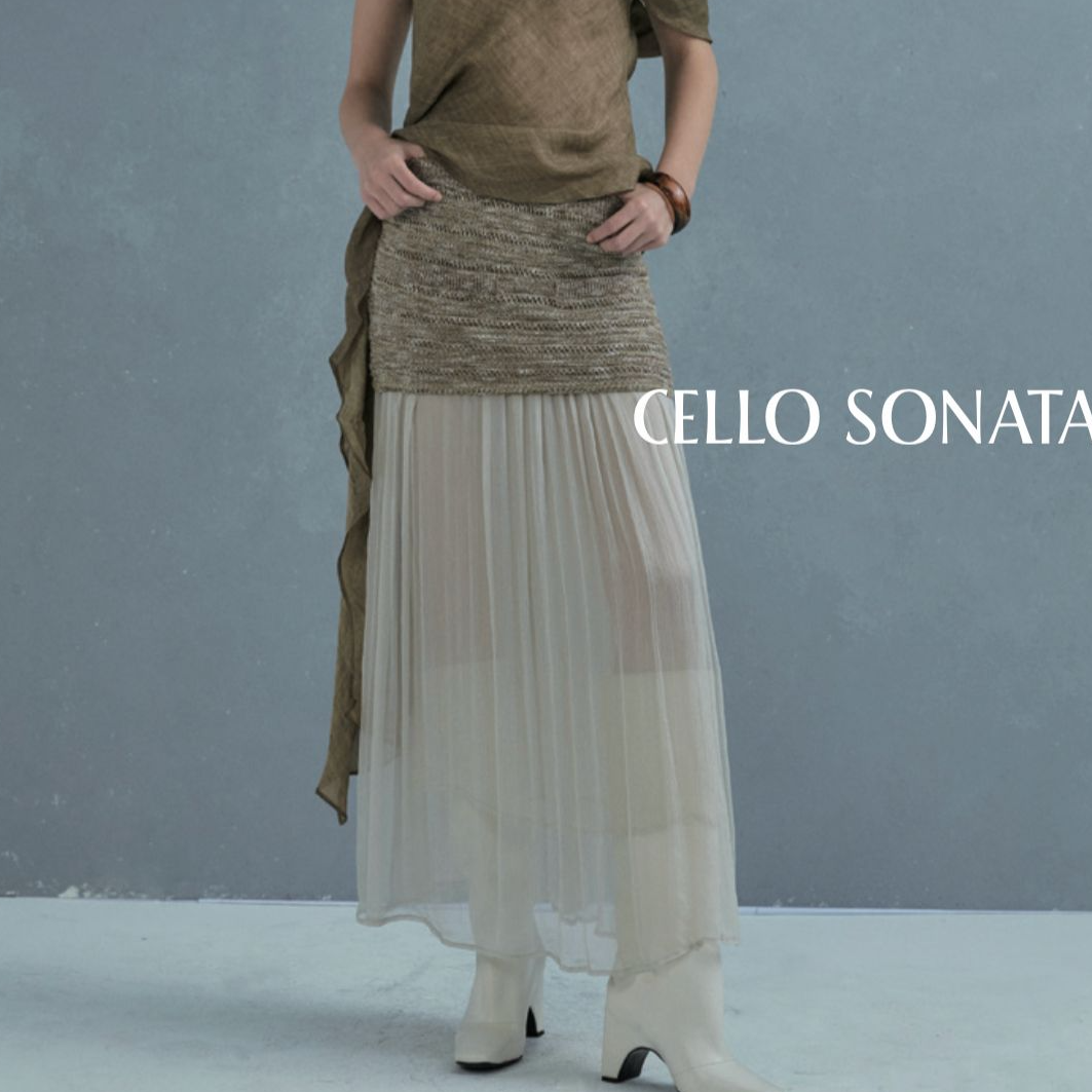 CELLO SONATA针织拼接半裙