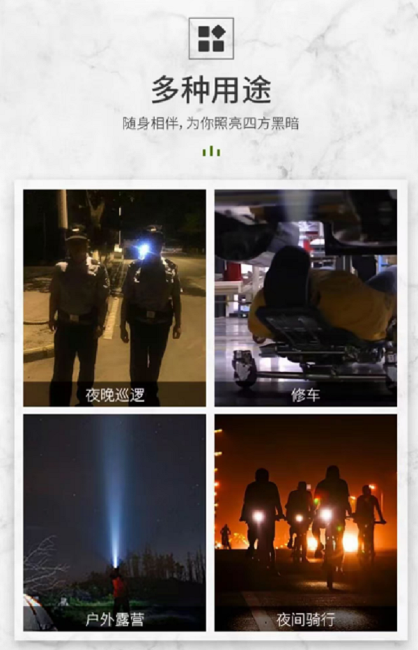 户外多功能手摇手电筒