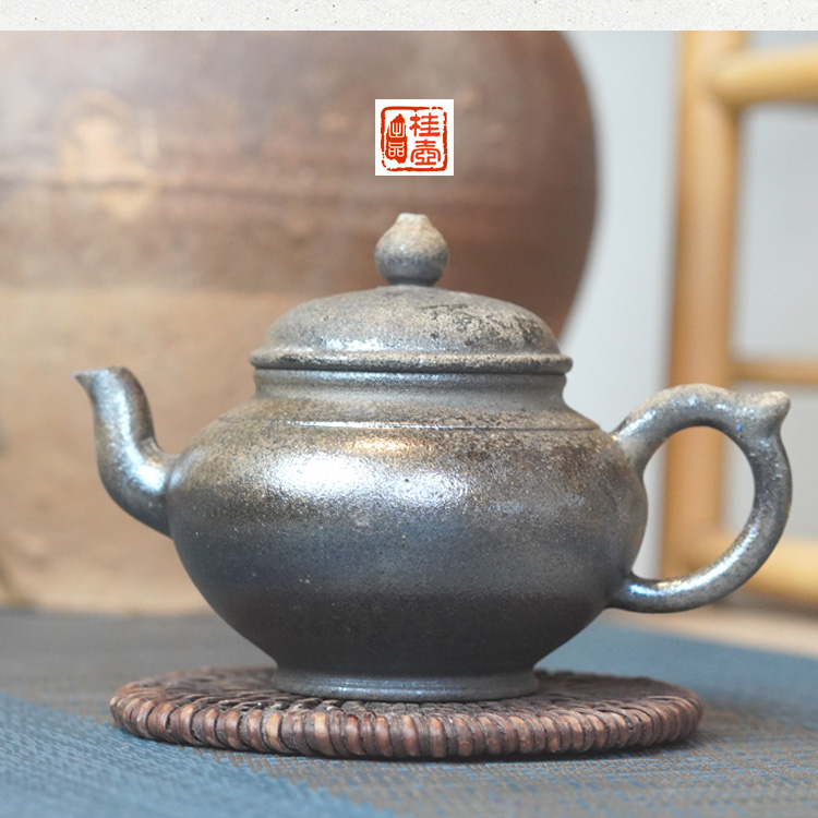 广西南宁红陶柴烧壶笑樱壶小品130毫升