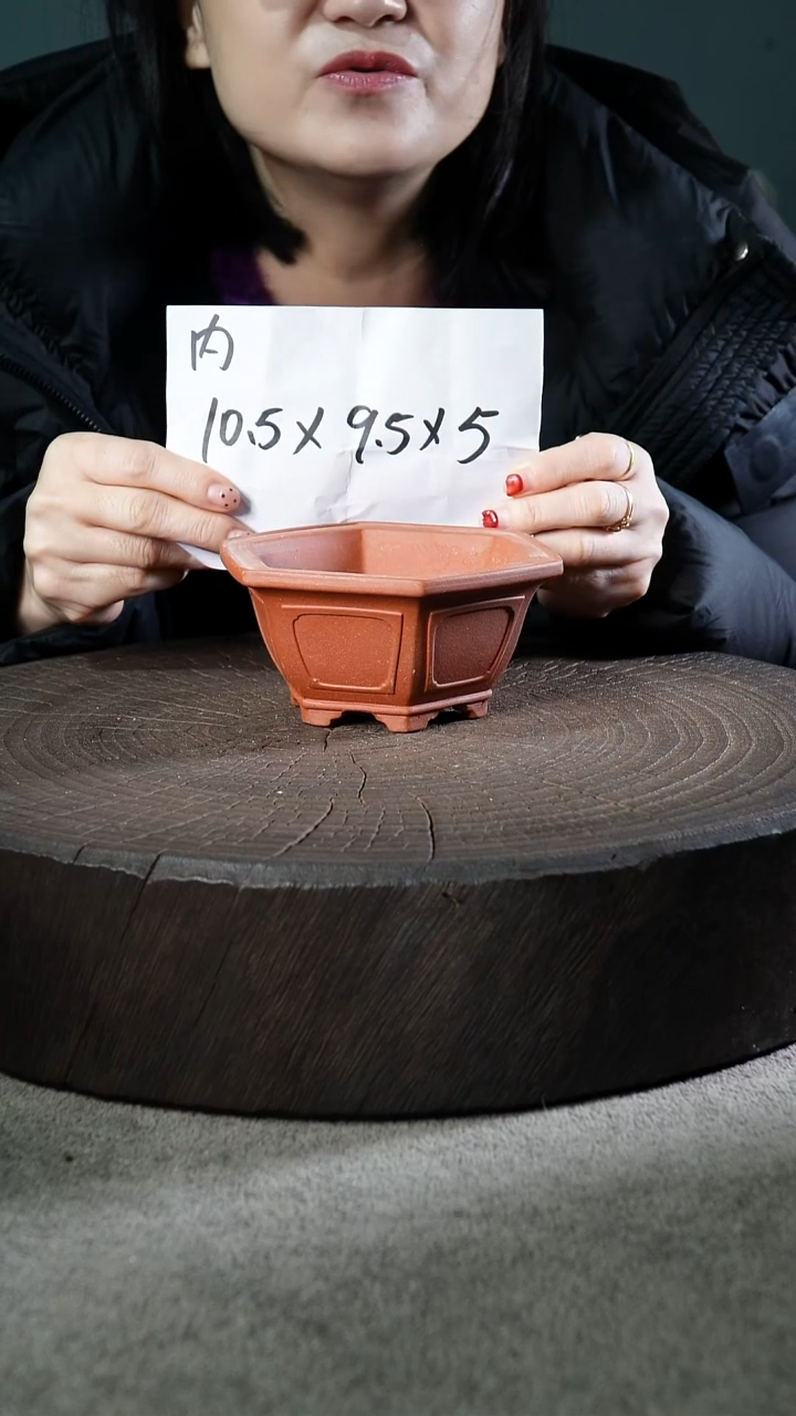 宜兴紫砂小花盆盆