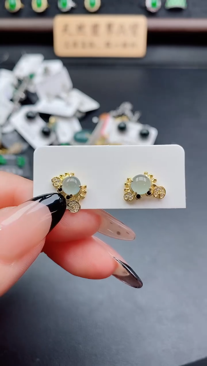 银S925镶嵌戒指翡翠1