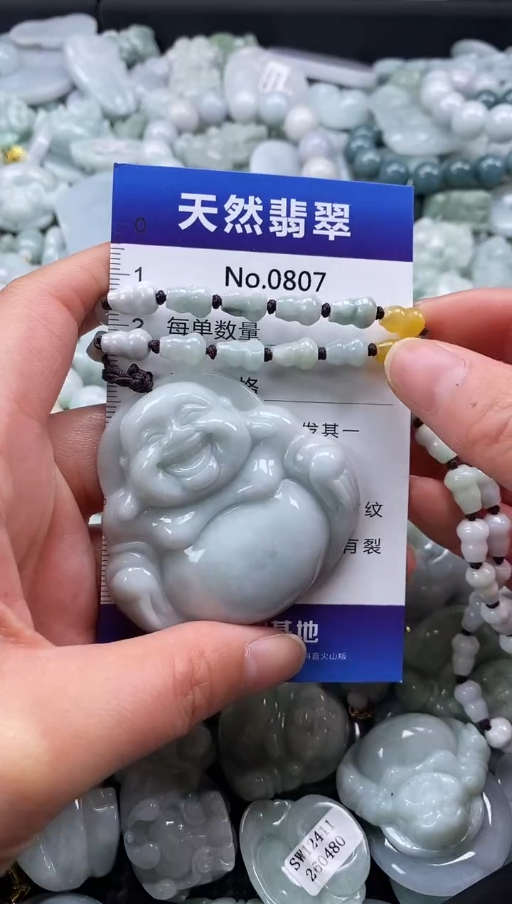 【闪购商品】翡翠颈饰未镶嵌缅甸A货翡翠0807