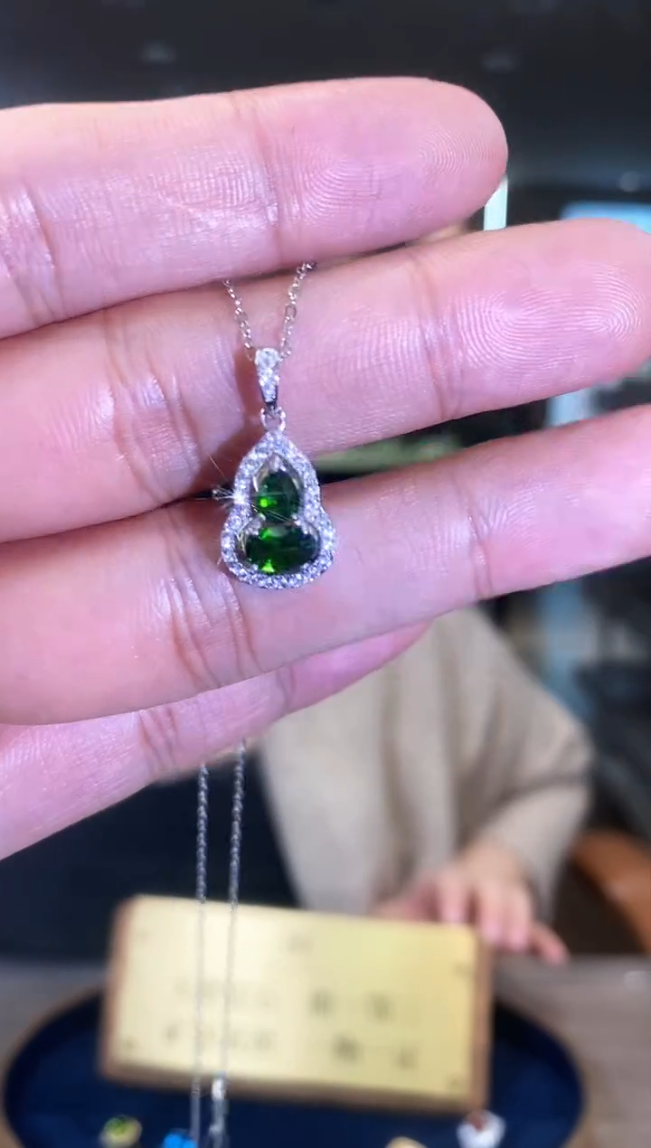 【闪购商品】透辉石项链银S925镶嵌04