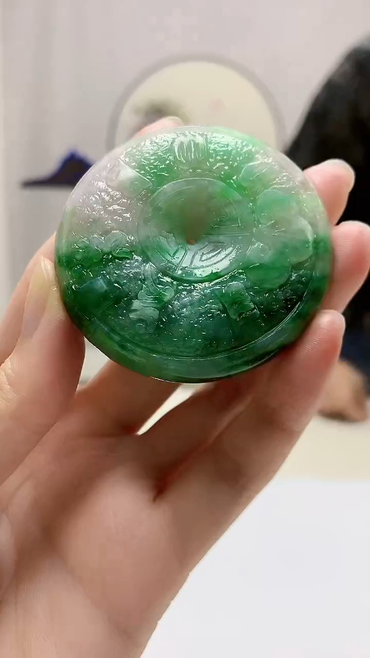 定制翡翠未镶嵌5159zm-毛货挂件扣子112