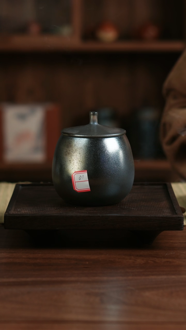 【闪购商品】二生陶作落苏柴烧罐01