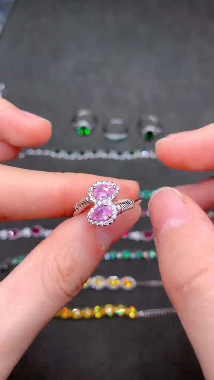 【闪购商品】碧玺戒指银S925镶嵌......