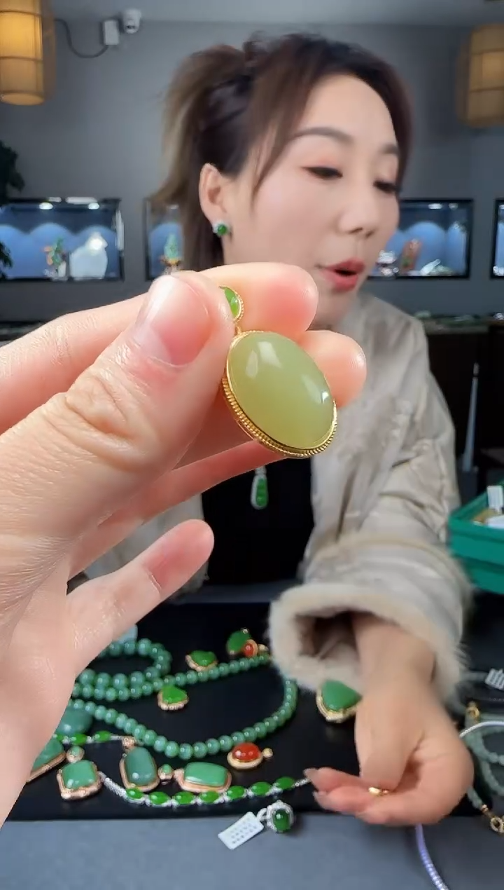 【闪购商品】和田玉吊坠(不含链)银S925镶嵌1