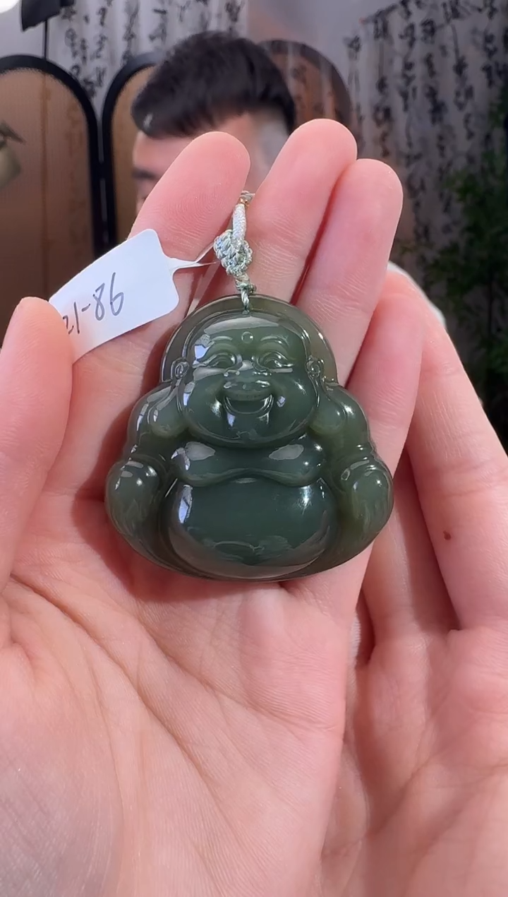 和田玉未镶嵌颈饰佛公 86 多样性发 