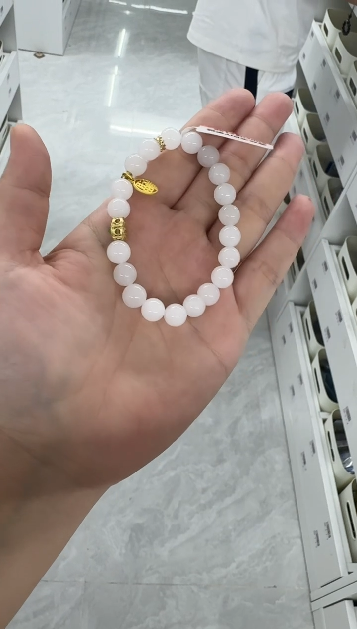 石英质玉（金丝玉）手链未镶嵌【JQ】金丝玉DIY手链（多样性发其一）