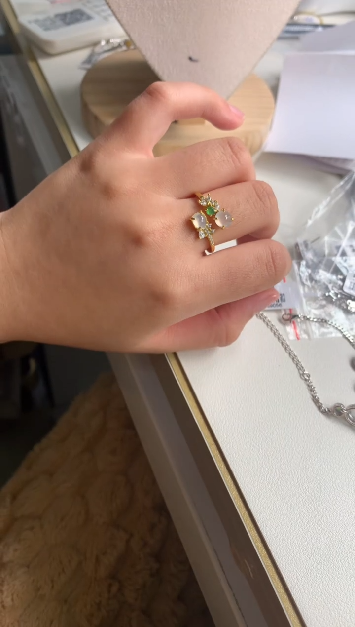 银S925镶嵌戒指翡翠17