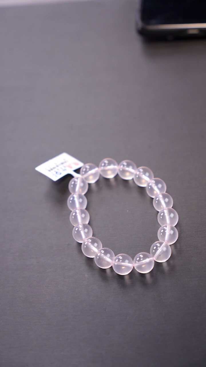 【闪购商品】水晶单圈未镶嵌Q098冰橘粉晶单圈11mm