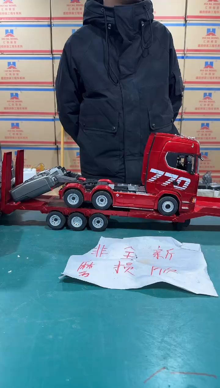 非全新斯堪尼亚770拖头+拖挂 红色套装