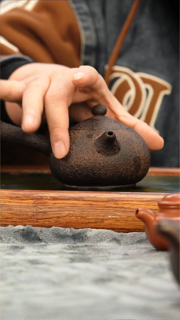 茶壶紫砂日式黑陶土唐羽