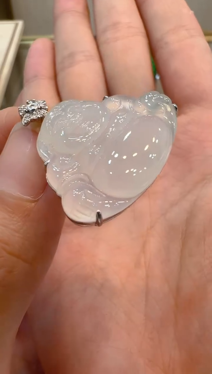 翡翠18K金镶嵌吊坠(不含链)多样性团购发一件