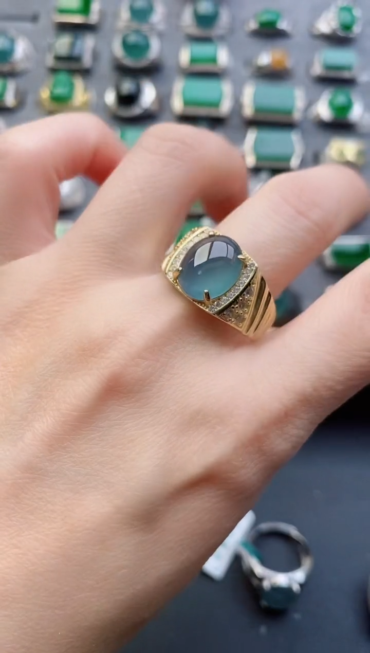 【闪购商品】翡翠戒指银S925镶嵌321321213