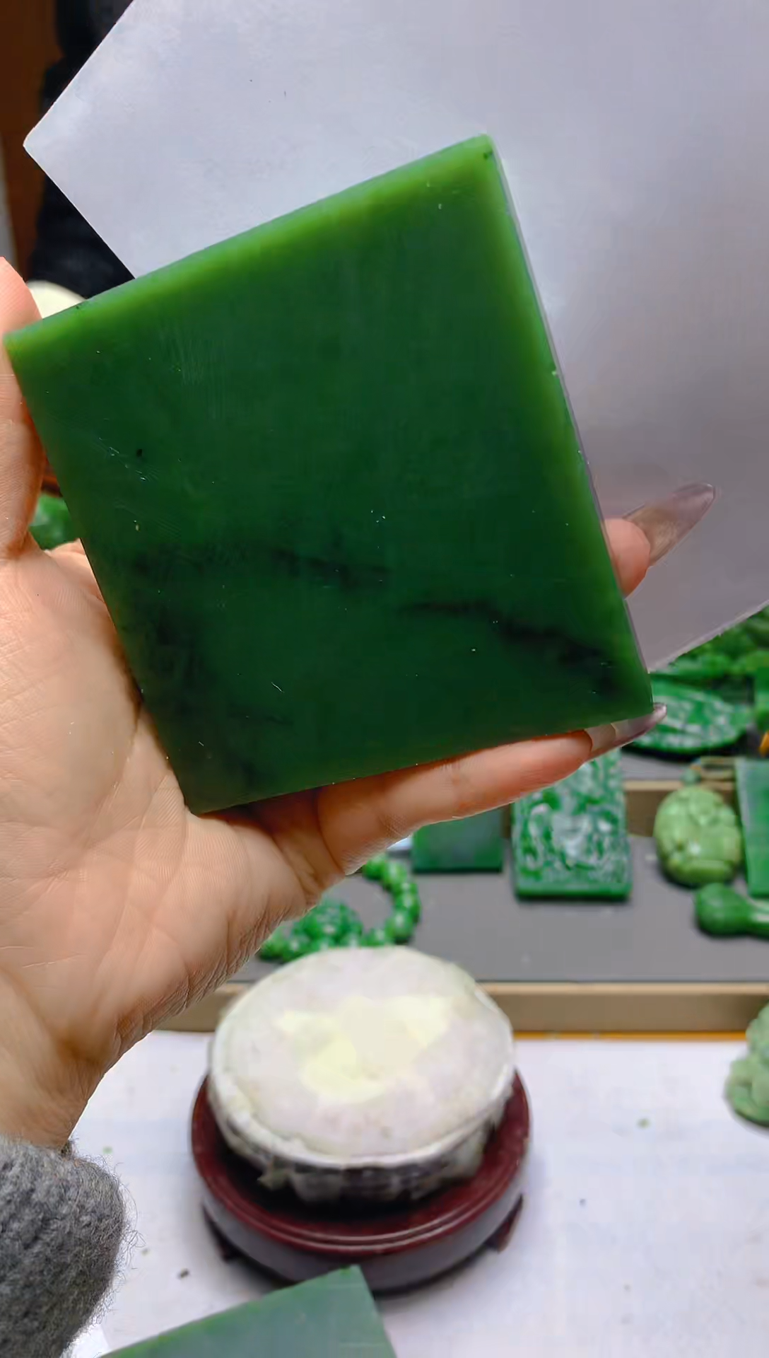 【闪购商品】和田玉（碧玉）珠宝半成品未镶嵌1