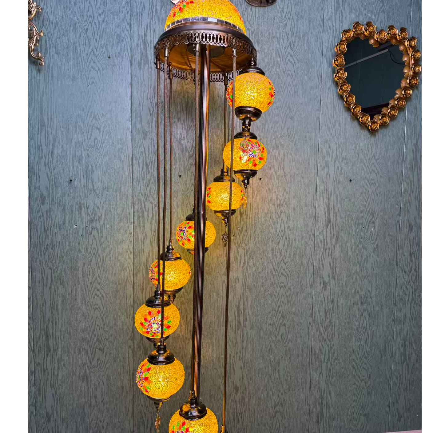 BT82208+1金色9头灯美式