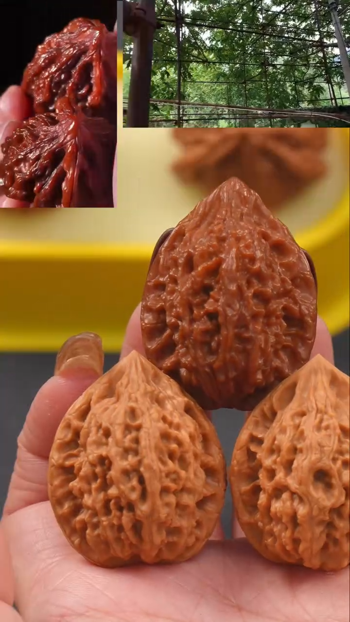 【闪购商品】文玩核桃把件34尺十三陵鸡心