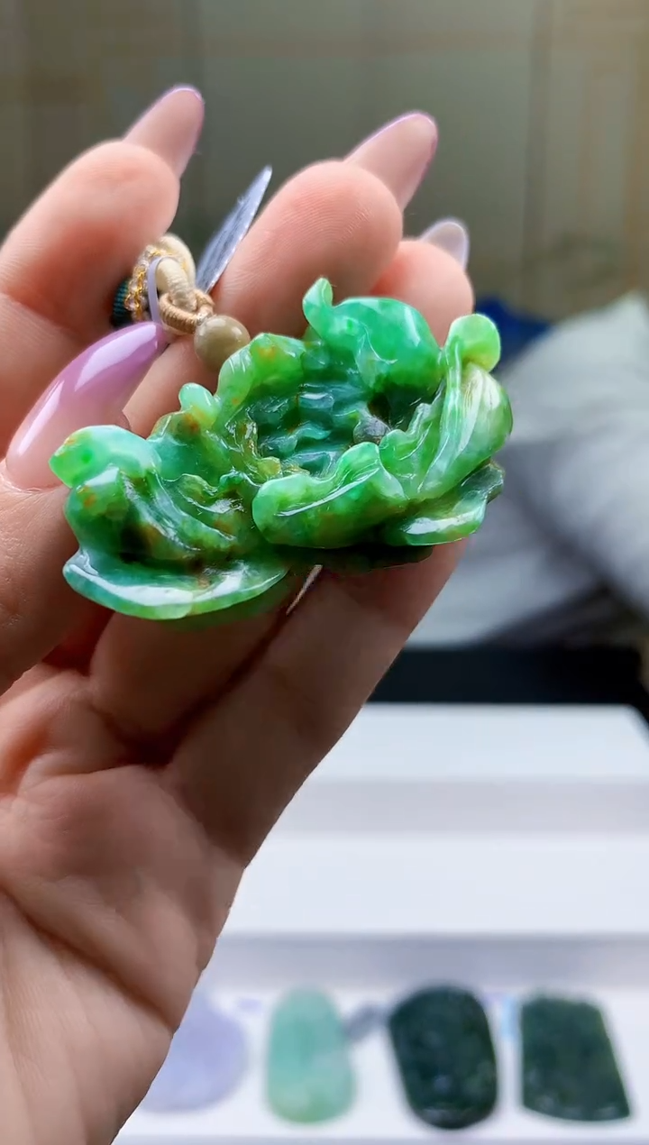 【闪购商品】定制翡翠未镶嵌4688ty-毛货挂件31