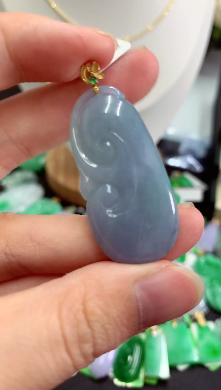 翡翠未镶嵌吊坠(不含链)挂件