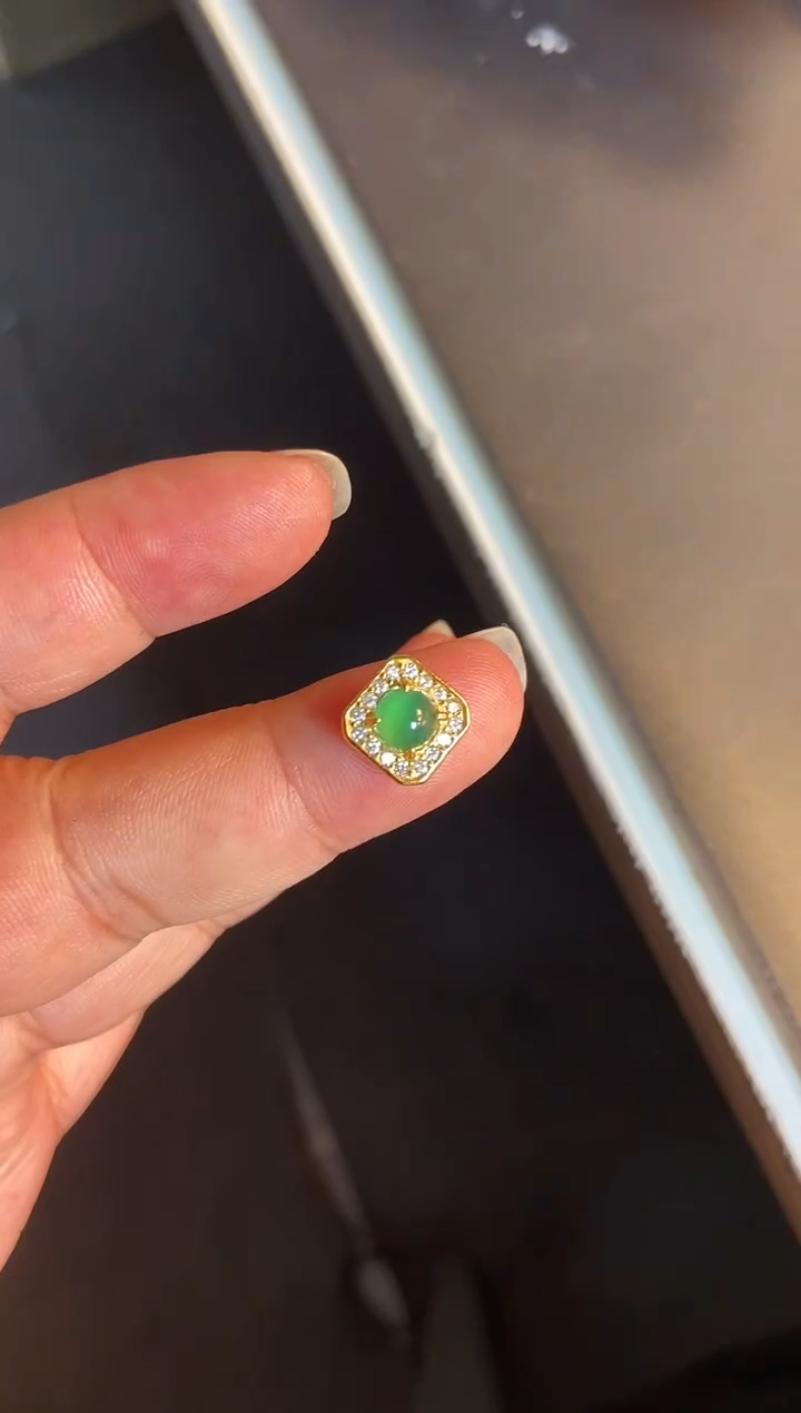 吊坠(不含链)银S925镶嵌翡翠1