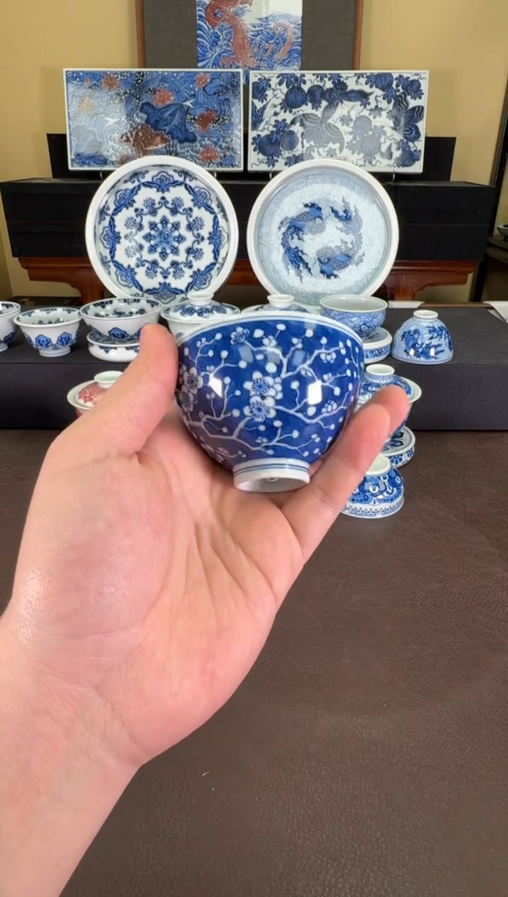 【闪购商品】羿器窑冰梅鸡心杯