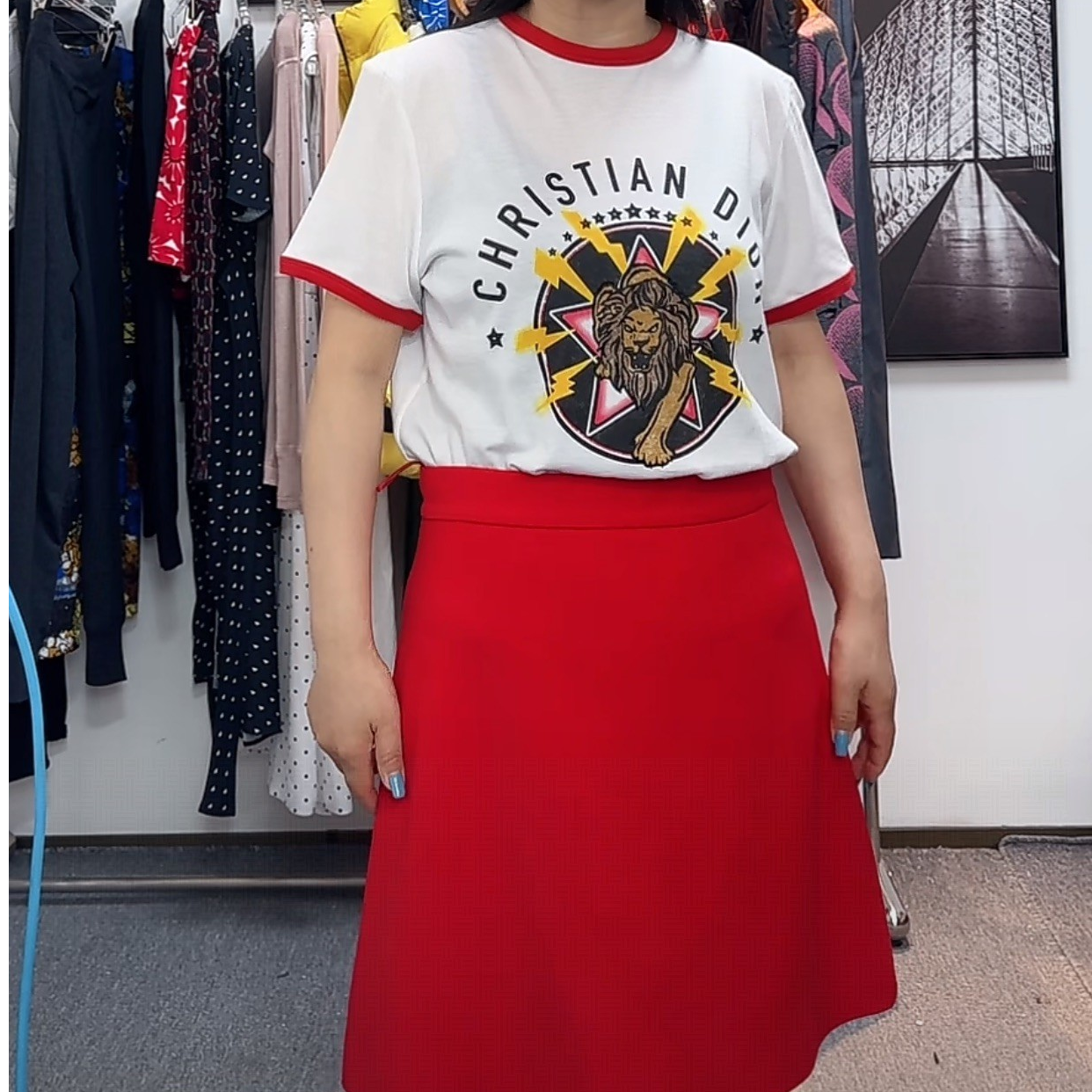 未使用 Prada/普拉达 女士红色A字短裙155770