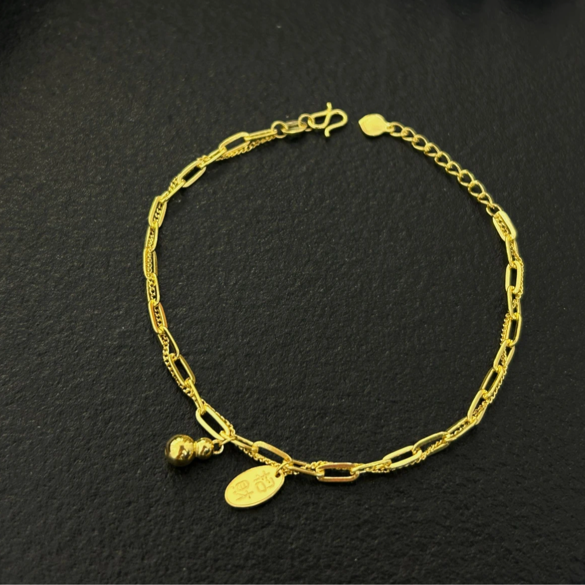 【女神节活动】黄金足金5G手链招财葫芦节日礼物