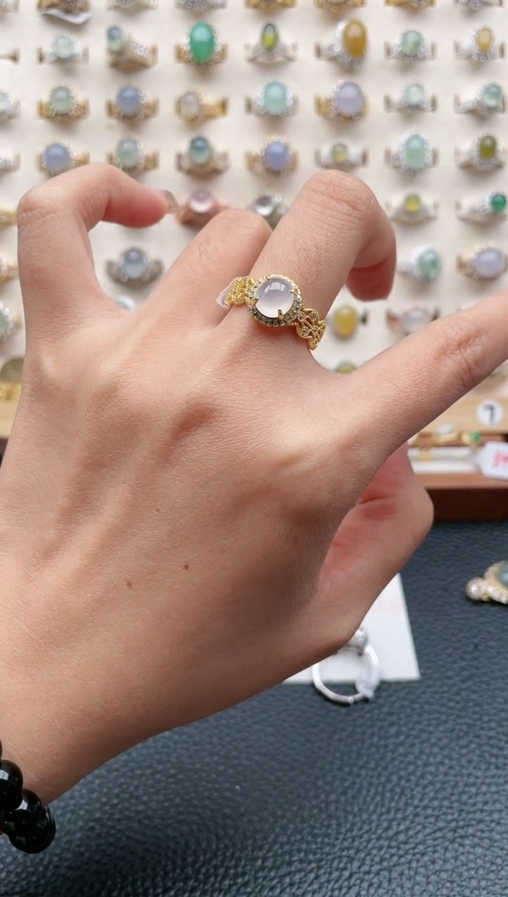 【闪购商品】翡翠戒指银S925镶嵌1111