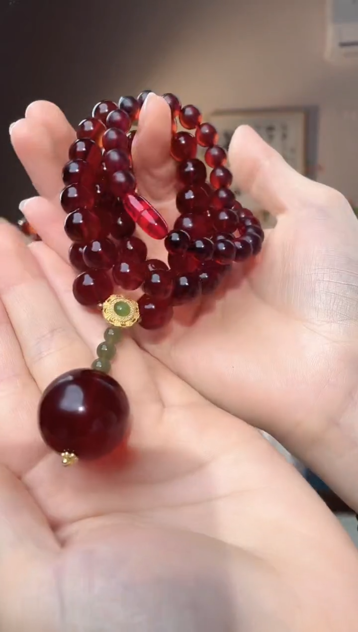 裸石琥珀未镶嵌27+ 血珀塔链项链设计款长款