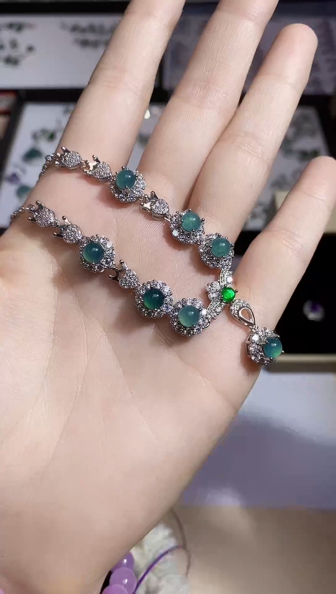 【闪购商品】翡翠套链未镶嵌多样性 发其一  【61】