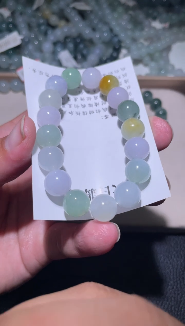 未镶嵌定制翡翠珠串