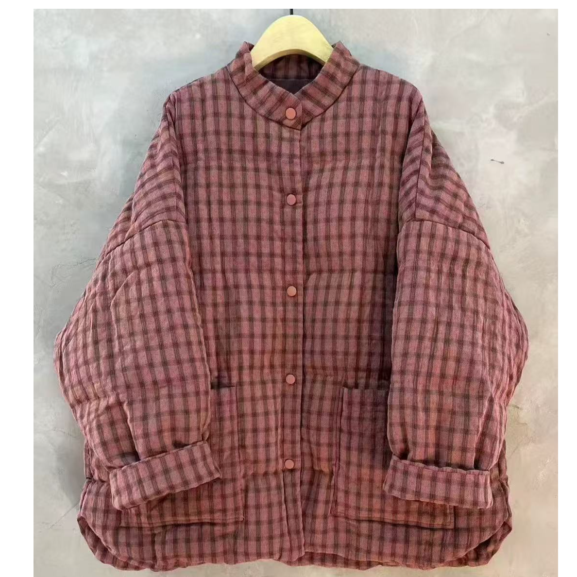 古兰木暗粉小占领天丝亚麻复古休闲外套