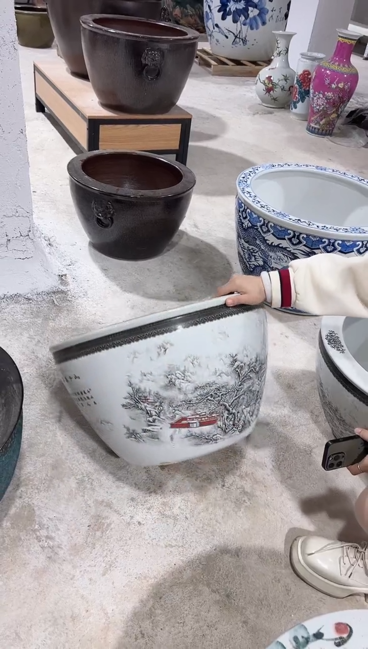 缸50直径雪景深缸