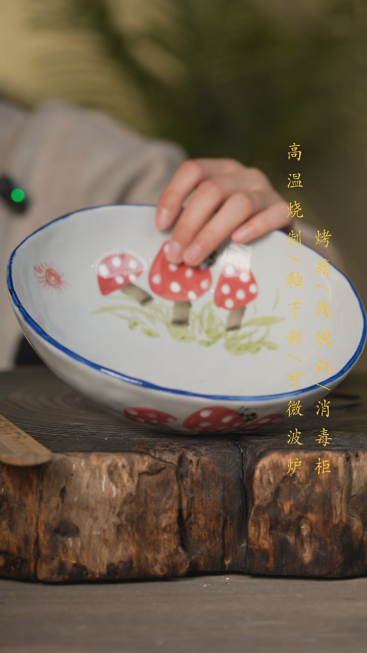 【闪购商品】瓷片景德镇高温釉下彩可微波烤箱洗碗机