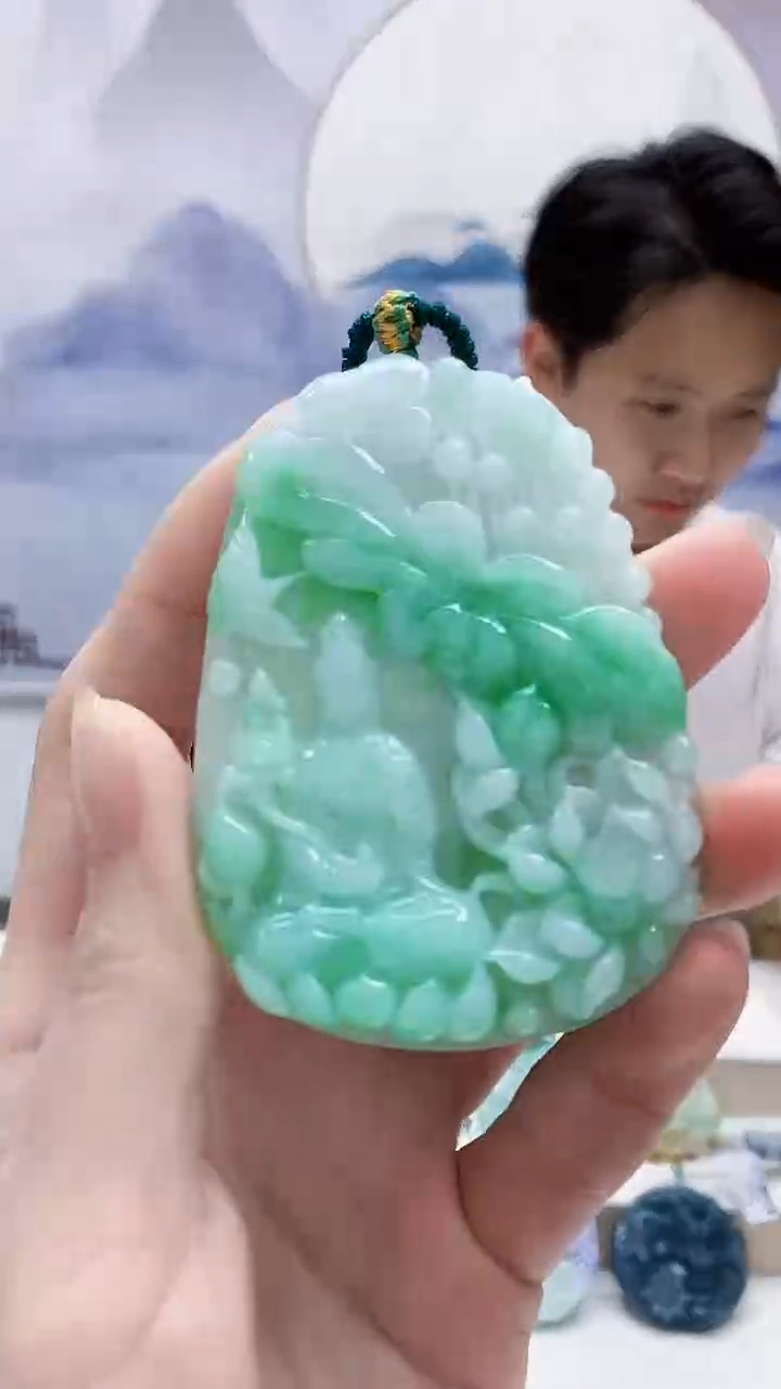 未镶嵌定制翡翠1502ry-毛货挂件29