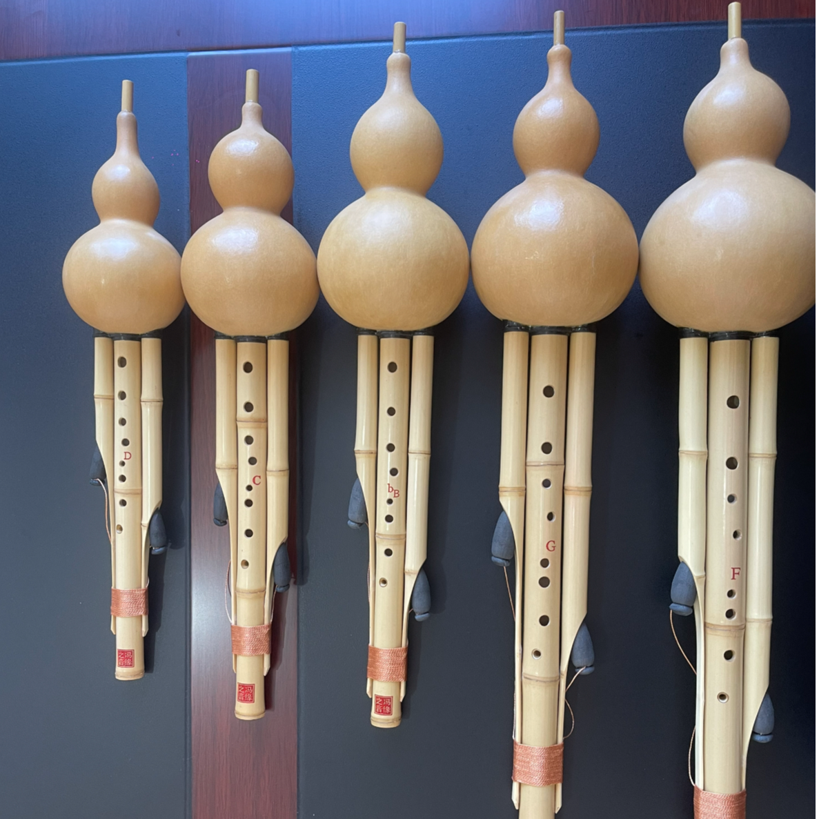 金竹九孔原生态传统绑线款专业制作演奏型葫芦丝一整套