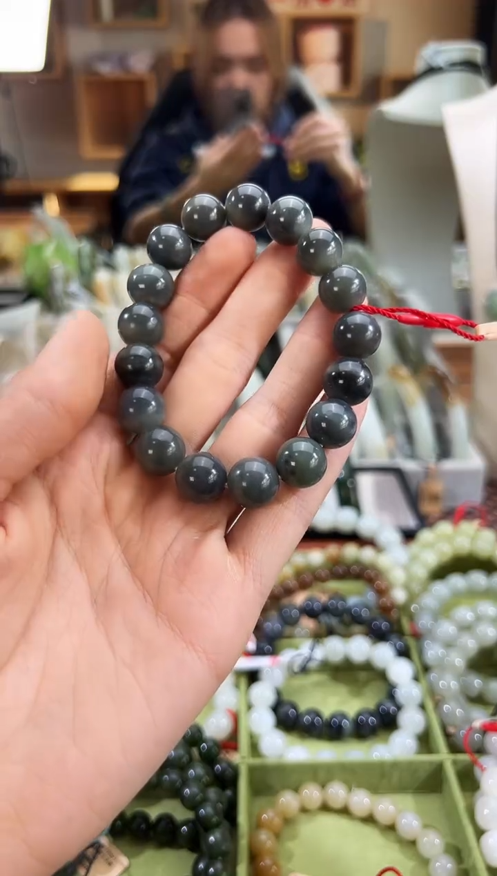 未镶嵌手串和田玉毛毛矿手串卡12