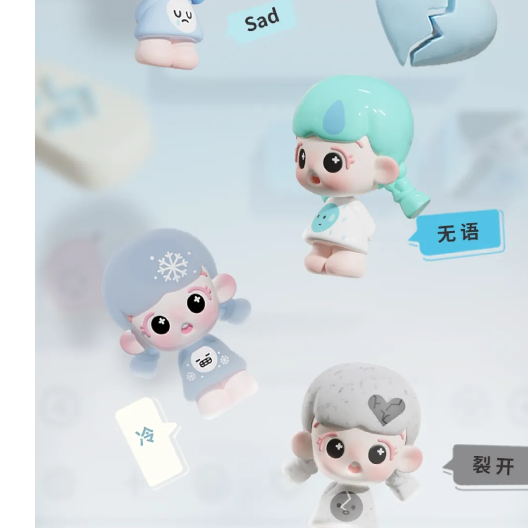 小姐姐【拆盒】倒倒心情工坊萌粒盲盒潮玩礼物