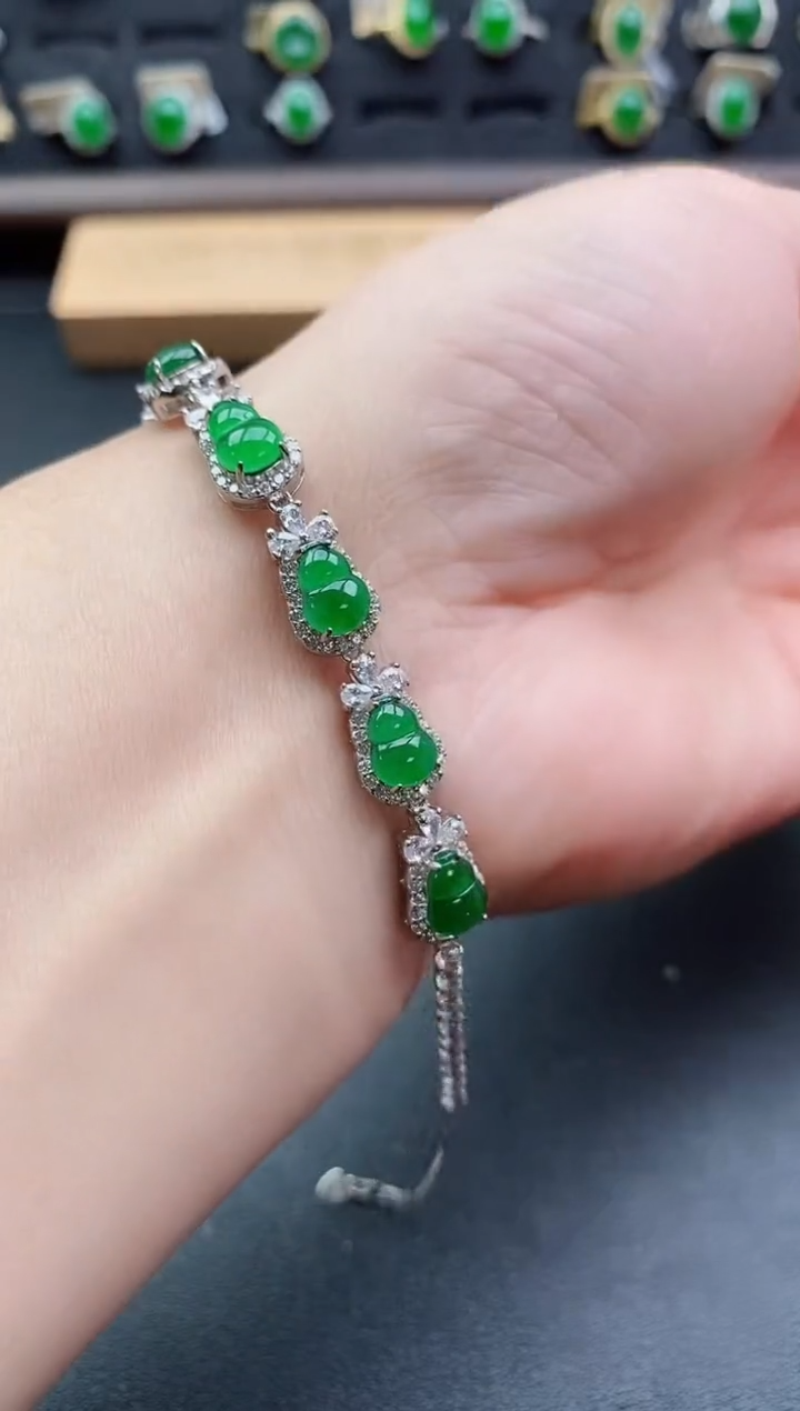 银S925镶嵌戒指翡翠1