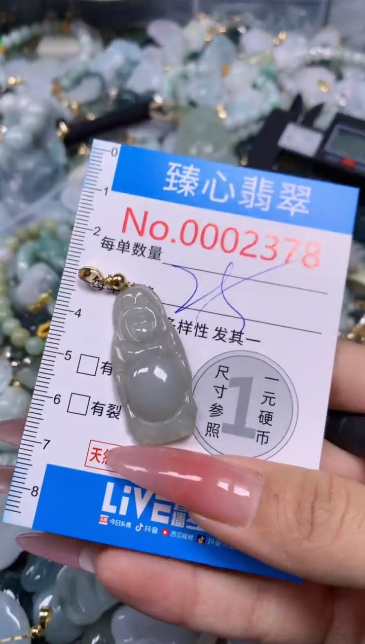 【闪购商品】翡翠颈饰未镶嵌含绳0002378