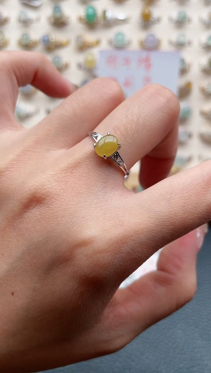 【闪购商品】翡翠戒指银S925镶嵌1111